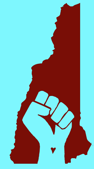Closed fit in front of outline of NH