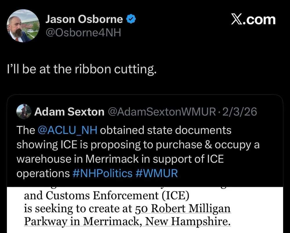 Jason Osborn supports ICE warehouse proposal