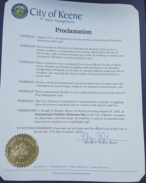 City of Keene Proclamation