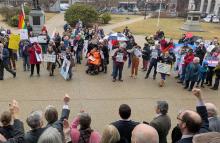 Ralley at NH Statehouse for trans rights