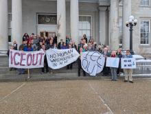 ICE OUT protesters