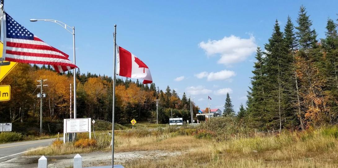 Border between New Hampshire and Canada